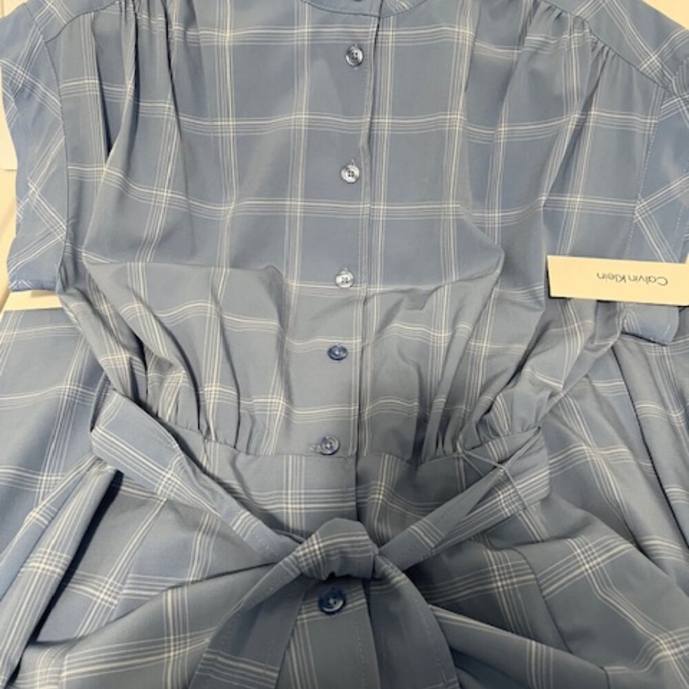 Calvin Klein plaid shirt dress. - Picture 4 of 4